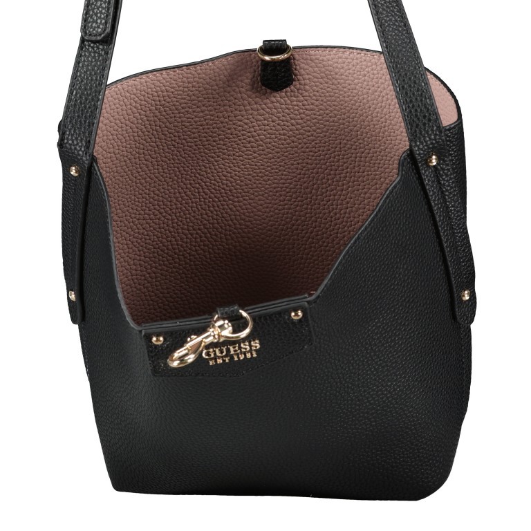 Beuteltasche Eco Brenton Black, Farbe: schwarz, Marke: Guess, EAN: 0190231533085, Bild 6 von 14