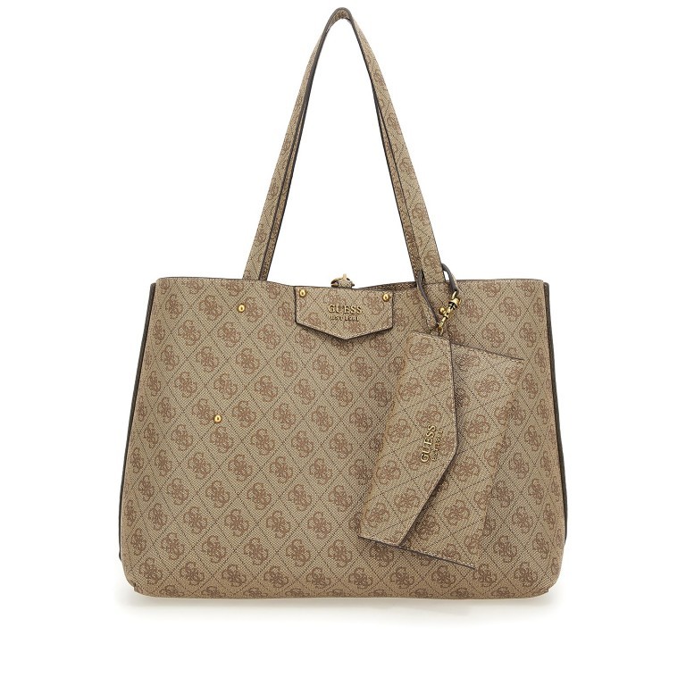 Shopper Eco Brenton Bag in Bag Latte Logo, Farbe: cognac, Marke: Guess, EAN: 0190231688242, Abmessungen in cm: 36x27x13, Bild 2 von 12