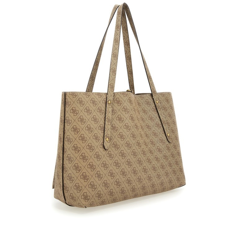Shopper Eco Brenton Bag in Bag Latte Logo, Farbe: cognac, Marke: Guess, EAN: 0190231688242, Abmessungen in cm: 36x27x13, Bild 4 von 12