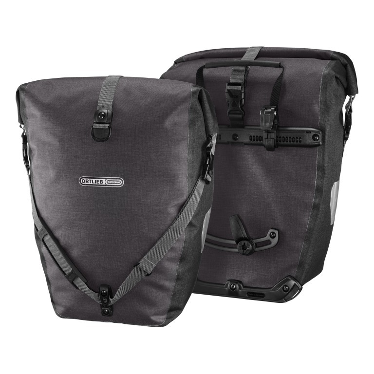 Fahrradtasche Back-Roller Plus Hinterradtasche Paar Volumen 2x 20 Liter Granite-Black, Farbe: schwarz, Marke: Ortlieb, EAN: 4013051037259, Bild 8 von 9