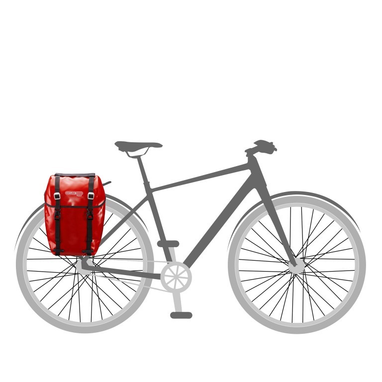 Fahrradtasche Bike-Packer Original Hinterrad Einzeltasche Volumen 20 Liter Red, Farbe: rot/weinrot, Marke: Ortlieb, EAN: 4013051054478, Bild 4 von 11