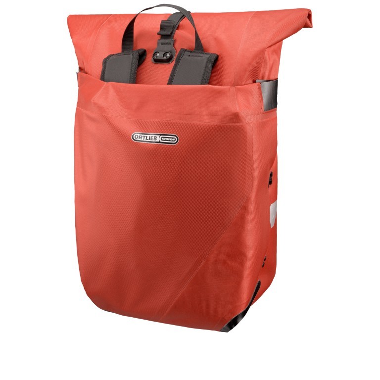 Fahrradtasche Vario PS Rucksack mit Hinterrad-Aufhängesystem Volumen 26 Liter Rooibos, Farbe: rot/weinrot, Marke: Ortlieb, EAN: 4013051054430, Abmessungen in cm: 31x47x22, Bild 7 von 20