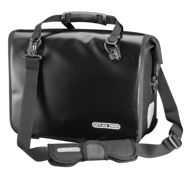 Fahrradtasche Office-Bag Plane Aktentasche mit Hinterrad-Aufhängesystem Volumen 21 Liter Black, Farbe: schwarz, Marke: Ortlieb, EAN: 4013051045148, Abmessungen in cm: 40x30x17, Bild 1 von 9