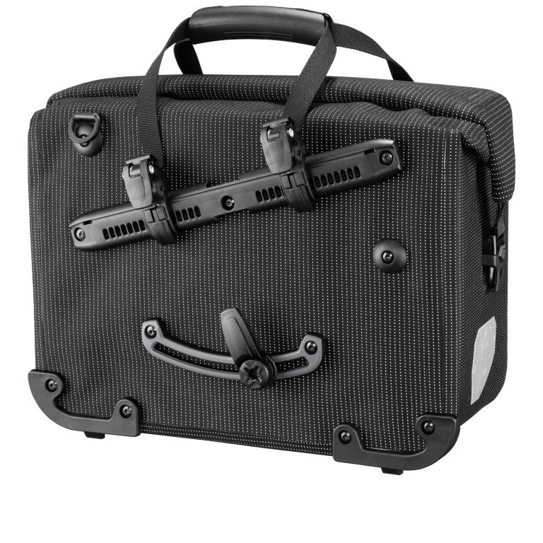 Fahrradtasche Office-Bag High Visibility Aktentasche mit Hinterrad-Aufhängesystem Volumen 21 Liter Black Reflective, Farbe: schwarz, Marke: Ortlieb, EAN: 4013051039635, Abmessungen in cm: 40x30x17, Bild 3 von 12