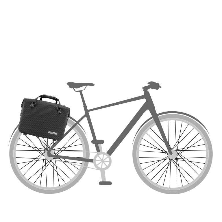 Fahrradtasche Office-Bag High Visibility Aktentasche mit Hinterrad-Aufhängesystem Volumen 21 Liter Black Reflective, Farbe: schwarz, Marke: Ortlieb, EAN: 4013051039635, Abmessungen in cm: 40x30x17, Bild 4 von 12