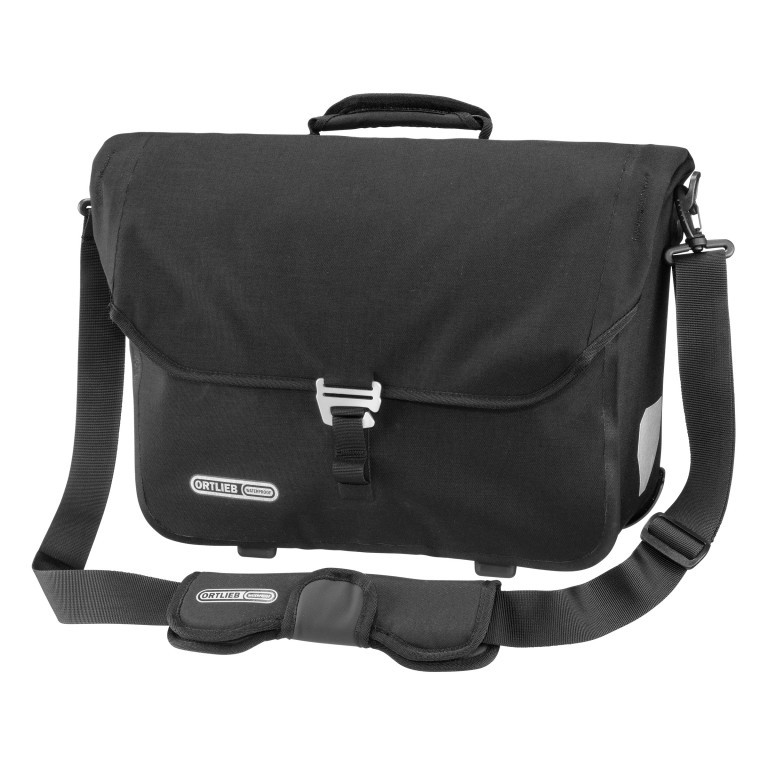 Fahrradtasche Downtown Two Cordura Aktentasche mit Hinterrad-Aufhängesystem Volumen 20 Liter Black, Farbe: schwarz, Marke: Ortlieb, EAN: 4013051045063, Abmessungen in cm: 40x31x14, Bild 1 von 9