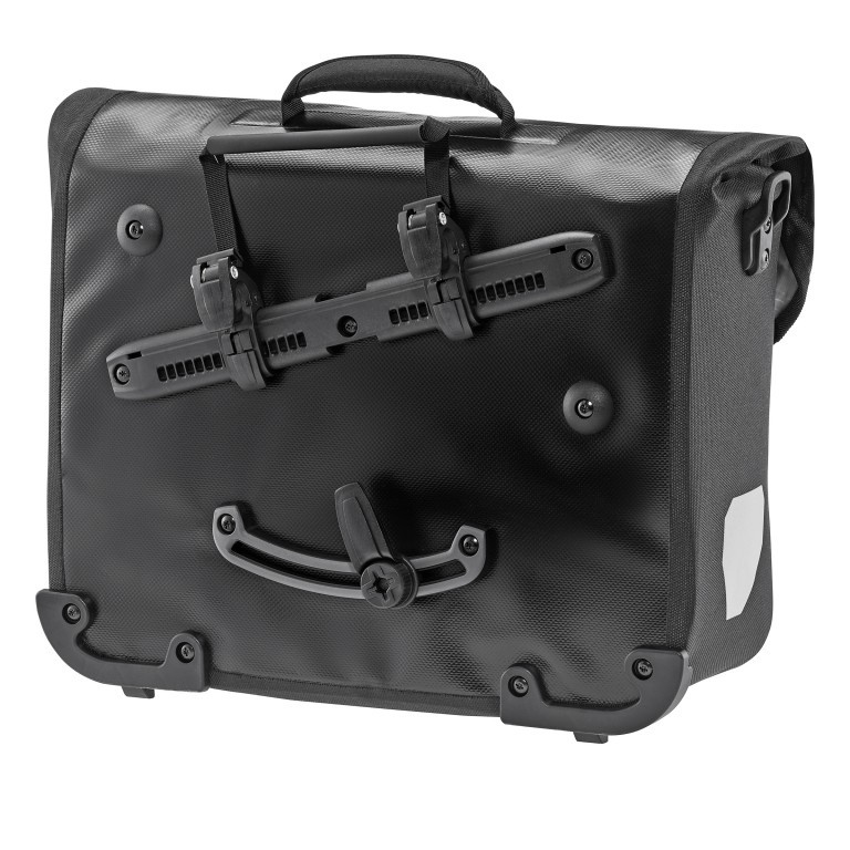 Fahrradtasche Downtown Two Plane Aktentasche mit Hinterrad-Aufhängesystem Volumen 20 Liter Black, Farbe: schwarz, Marke: Ortlieb, EAN: 4013051045087, Abmessungen in cm: 40x31x14, Bild 3 von 10