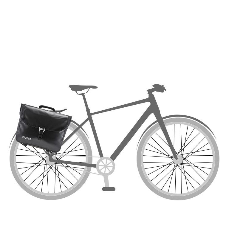 Fahrradtasche Downtown Two Plane Aktentasche mit Hinterrad-Aufhängesystem Volumen 20 Liter Black, Farbe: schwarz, Marke: Ortlieb, EAN: 4013051045087, Abmessungen in cm: 40x31x14, Bild 4 von 10