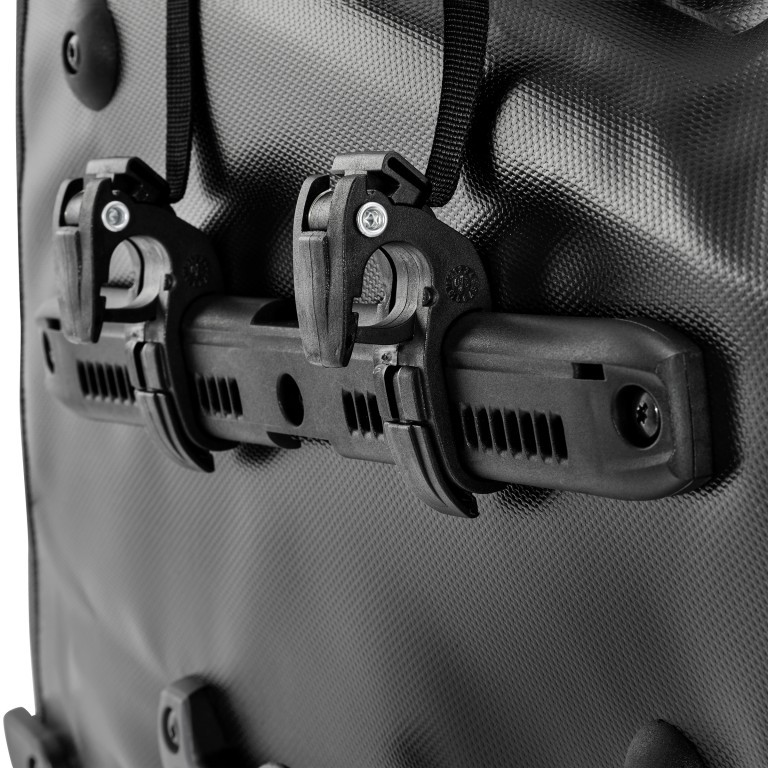 Fahrradtasche Downtown Two Plane Aktentasche mit Hinterrad-Aufhängesystem Volumen 20 Liter Black, Farbe: schwarz, Marke: Ortlieb, EAN: 4013051045087, Abmessungen in cm: 40x31x14, Bild 10 von 10