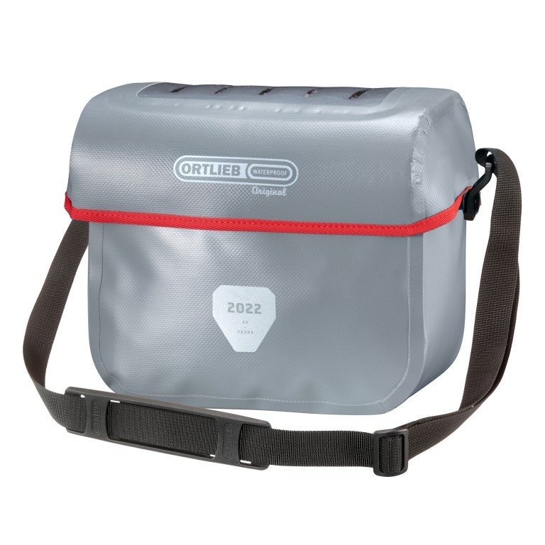 Fahrradtasche Ultimate Original Lenkertasche Volumen 7 Liter Alu-Grey, Farbe: grau, Marke: Ortlieb, EAN: 4013051054485, Abmessungen in cm: 25x22x13, Bild 1 von 8