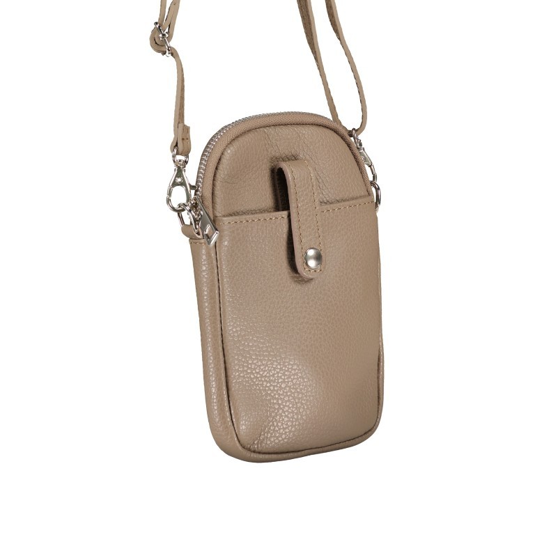 Handytasche Taupe, Farbe: taupe/khaki, Marke: Hausfelder Manufaktur, EAN: 4065646008588, Abmessungen in cm: 12x17.5x2, Bild 2 von 6