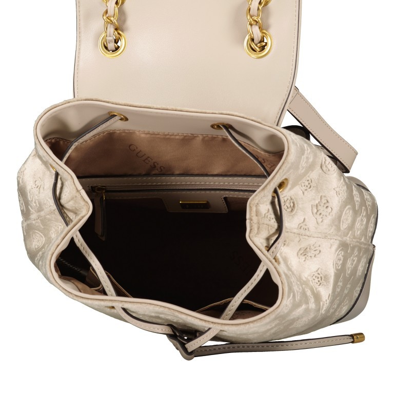 Rucksack Kimi Champagne, Farbe: beige, Marke: Guess, EAN: 7624302272632, Abmessungen in cm: 23x31x11, Bild 6 von 6