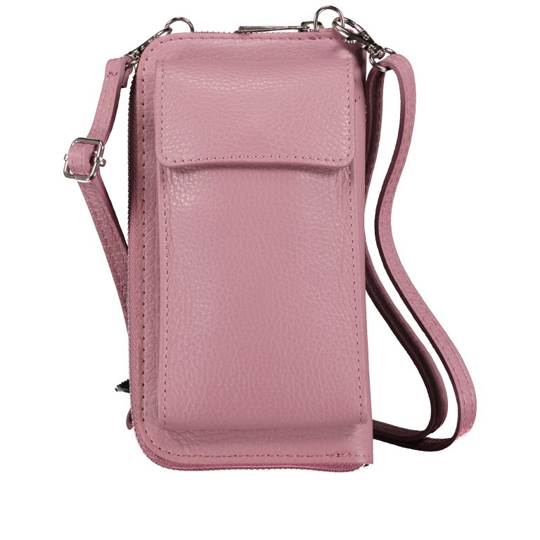 Handytasche Dollaro mit Schulterriemen Rosa, Farbe: rosa/pink, Marke: Hausfelder Manufaktur, EAN: 4065646008786, Abmessungen in cm: 11x20x4.5, Bild 1 von 6