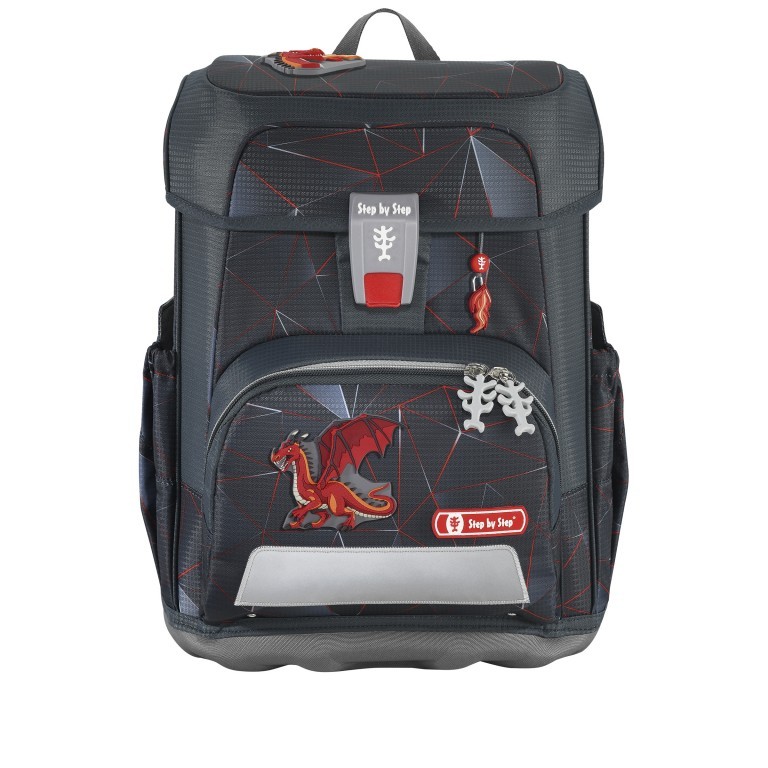 Schulranzen Cloud Set 5-teilig Dragon Drako, Farbe: schwarz, Marke: Step by Step, EAN: 4047443460738, Abmessungen in cm: 28x37.5x20, Bild 2 von 14
