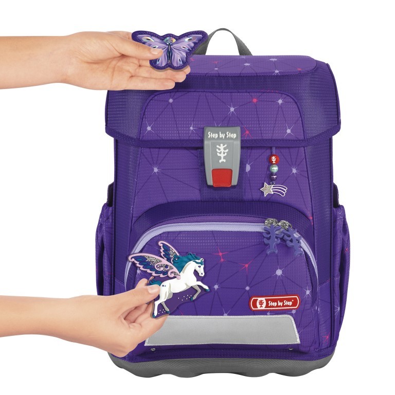 Schulranzen Cloud Set 5-teilig Dreamy Pegasus Shadow, Farbe: flieder/lila, Marke: Step by Step, EAN: 4047443460752, Abmessungen in cm: 28x37.5x20, Bild 3 von 14