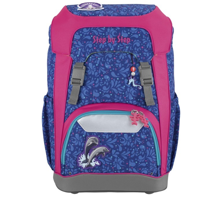 Schulranzen Giant Set 5-teilig Happy Dolphins, Farbe: rosa/pink, Marke: Step by Step, EAN: 4047443443465, Abmessungen in cm: 28x44x21, Bild 2 von 13
