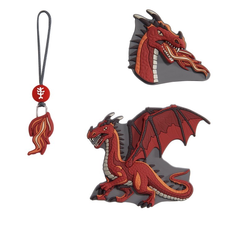 Sticker / Anhänger für Schulranzen Magic Mags Dragon Drako, Farbe: rot/weinrot, Marke: Step by Step, EAN: 4047443461476, Bild 1 von 3