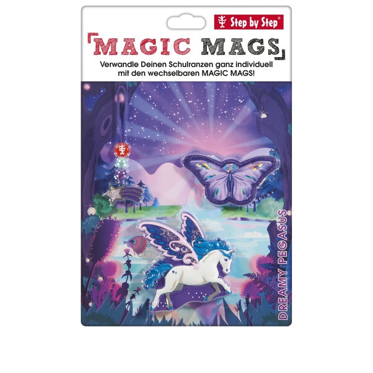 Sticker / Anhänger für Schulranzen Magic Mags Dreamy Pegasus, Farbe: flieder/lila, Marke: Step by Step, EAN: 4047443466105, Bild 2 von 3