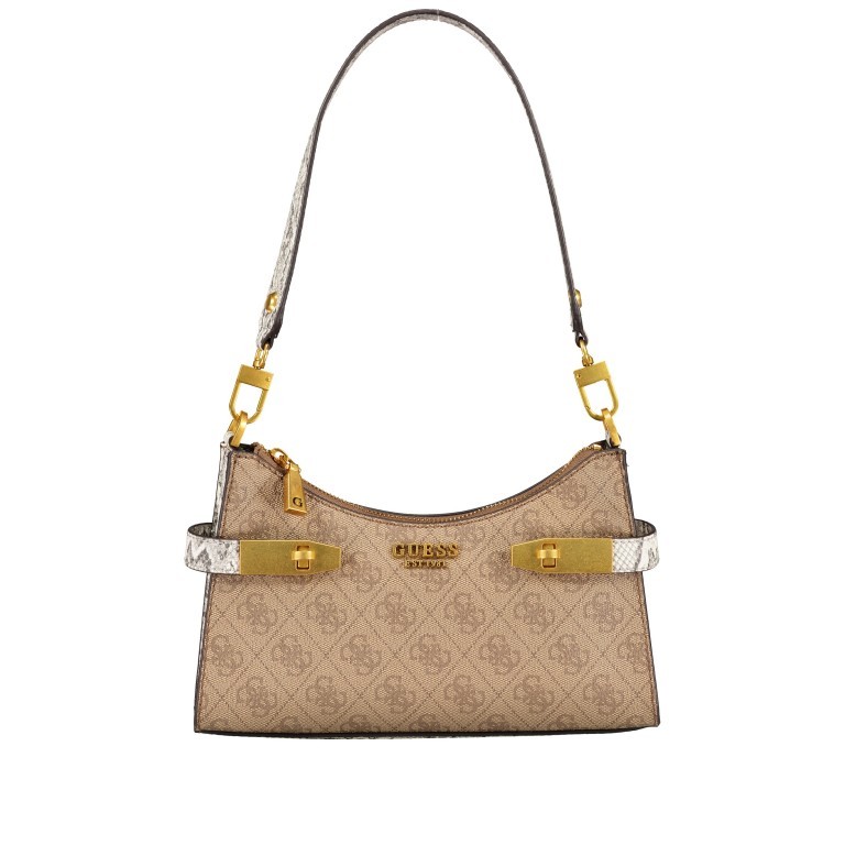 Tasche Zadie Latte Logo Python, Farbe: beige, Marke: Guess, EAN: 0190231565390, Abmessungen in cm: 25x16x5.5, Bild 1 von 6