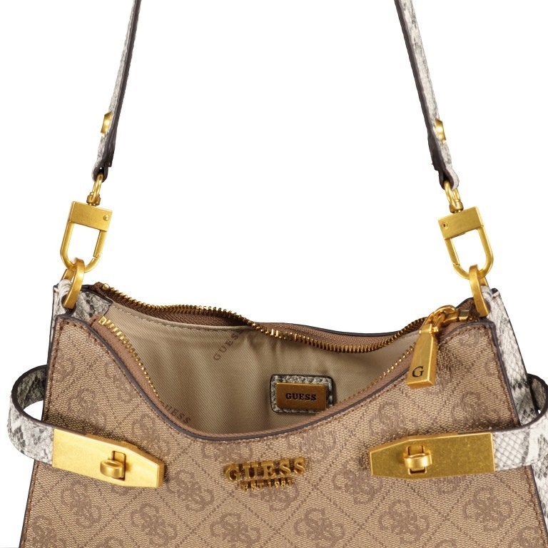 Tasche Zadie Latte Logo Python, Farbe: beige, Marke: Guess, EAN: 0190231565390, Abmessungen in cm: 25x16x5.5, Bild 6 von 6