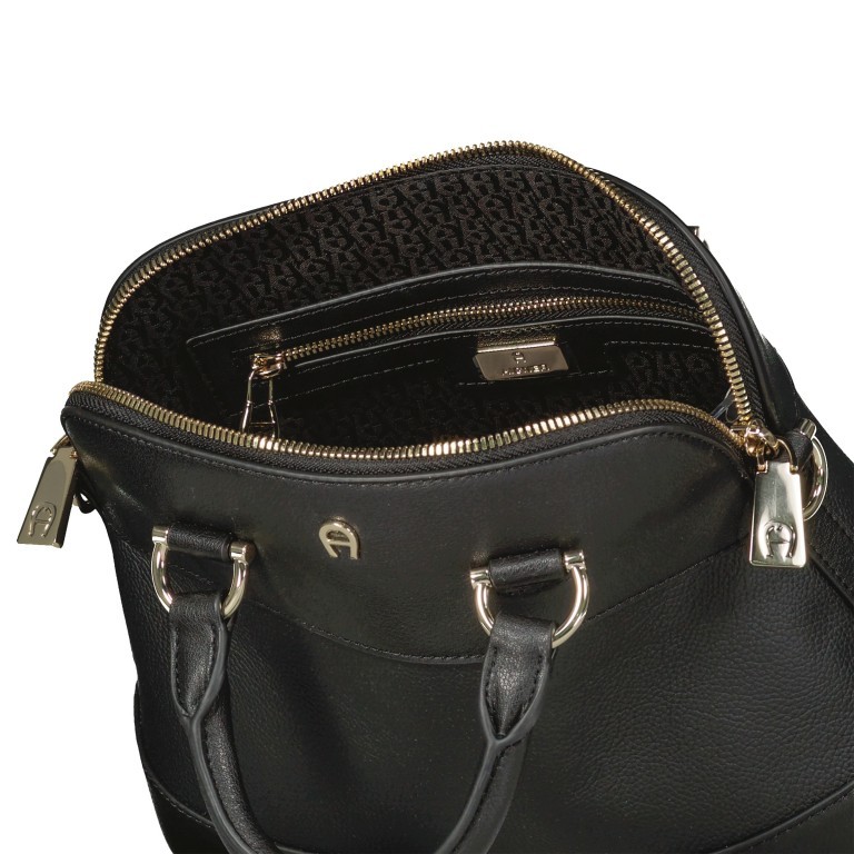Handtasche Adria 133918 Black, Farbe: schwarz, Marke: AIGNER, EAN: 4055539358838, Abmessungen in cm: 23x20x9, Bild 6 von 6