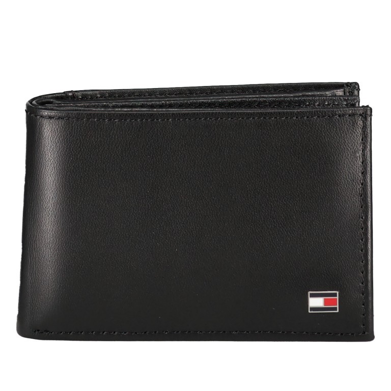 Geldbörse Eton Mini Credit Card Flap and Coin Pocket Black, Farbe: schwarz, Marke: Tommy Hilfiger, EAN: 8718937965744, Abmessungen in cm: 11x7x3, Bild 1 von 5