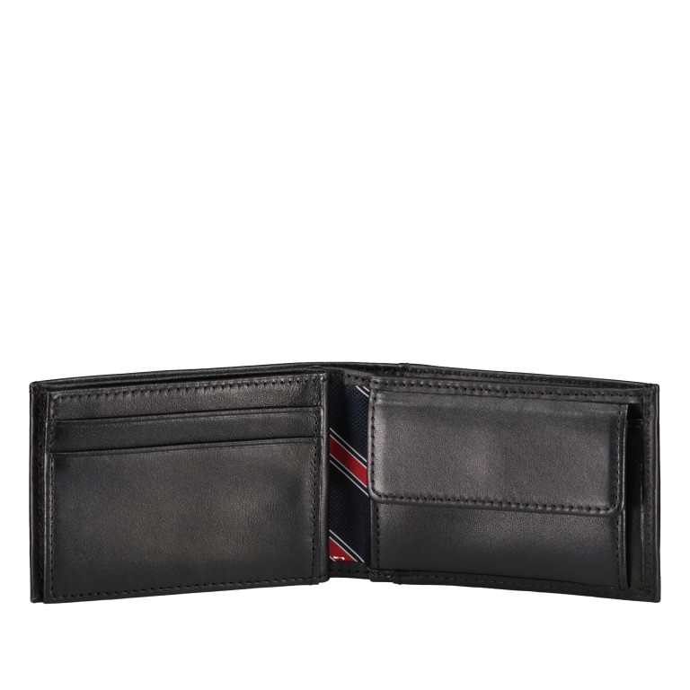 Geldbörse Eton Mini Credit Card Flap and Coin Pocket Black, Farbe: schwarz, Marke: Tommy Hilfiger, EAN: 8718937965744, Abmessungen in cm: 11x7x3, Bild 3 von 5