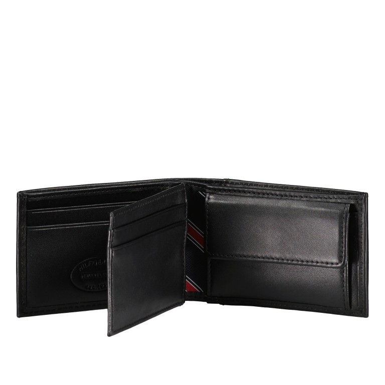 Geldbörse Eton Mini Credit Card Flap and Coin Pocket Black, Farbe: schwarz, Marke: Tommy Hilfiger, EAN: 8718937965744, Abmessungen in cm: 11x7x3, Bild 4 von 5