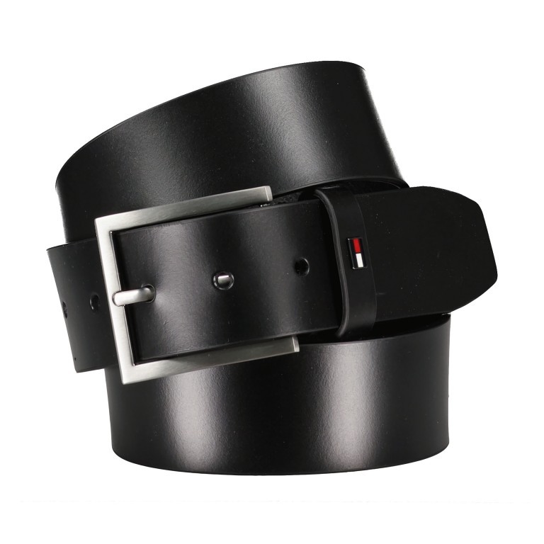 Gürtel New Hampton Belt Bundweite 100 CM Black, Farbe: schwarz, Marke: Tommy Hilfiger, EAN: 8720115741521, Bild 1 von 3