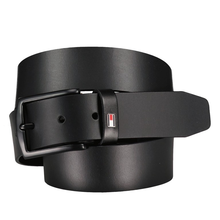 Gürtel Denton Matte Belt Bundweite 90 CM Black, Farbe: schwarz, Marke: Tommy Hilfiger, EAN: 8720115741668, Bild 1 von 3