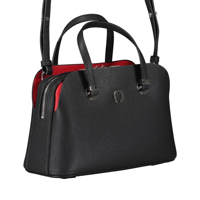 Handtasche Core Medium Satchel Black, Farbe: schwarz, Marke: Tommy Hilfiger, Abmessungen in cm: 28x19x12, Bild 2 von 7