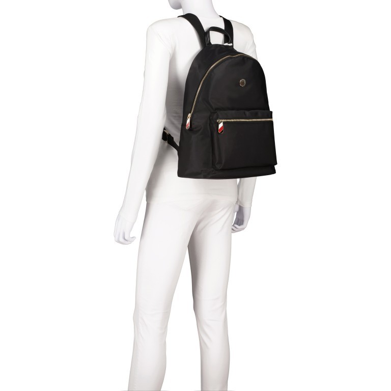 Rucksack Poppy Backpack Black, Farbe: schwarz, Marke: Tommy Hilfiger, EAN: 8720114065406, Abmessungen in cm: 31x36x16, Bild 5 von 6