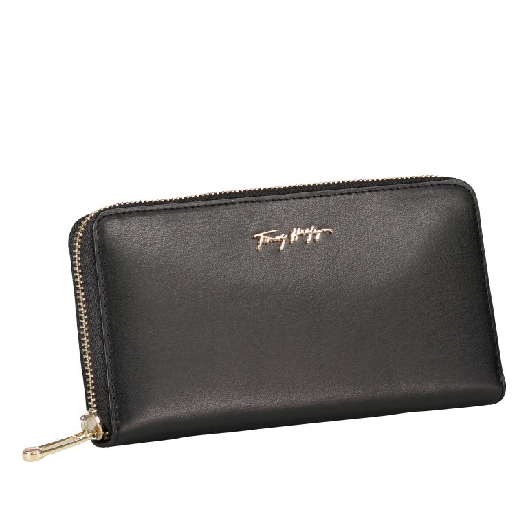 Geldbörse Iconic Large Wallet Zip Around Black, Farbe: schwarz, Marke: Tommy Hilfiger, EAN: 8720117305585, Abmessungen in cm: 19x10.5x2, Bild 2 von 4