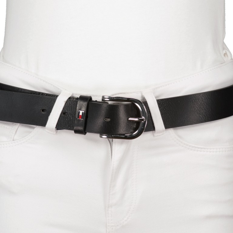 Gürtel New Danny Belt für Damen Bundweite 85 CM Masters Black, Farbe: schwarz, Marke: Tommy Hilfiger, EAN: 8718941024734, Bild 3 von 3