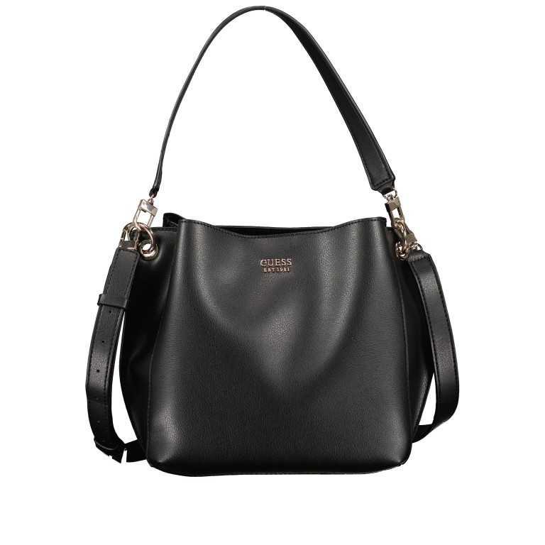 Beuteltasche Eco Mia Black, Farbe: schwarz, Marke: Guess, EAN: 0190231567370, Abmessungen in cm: 26x25x14, Bild 1 von 7