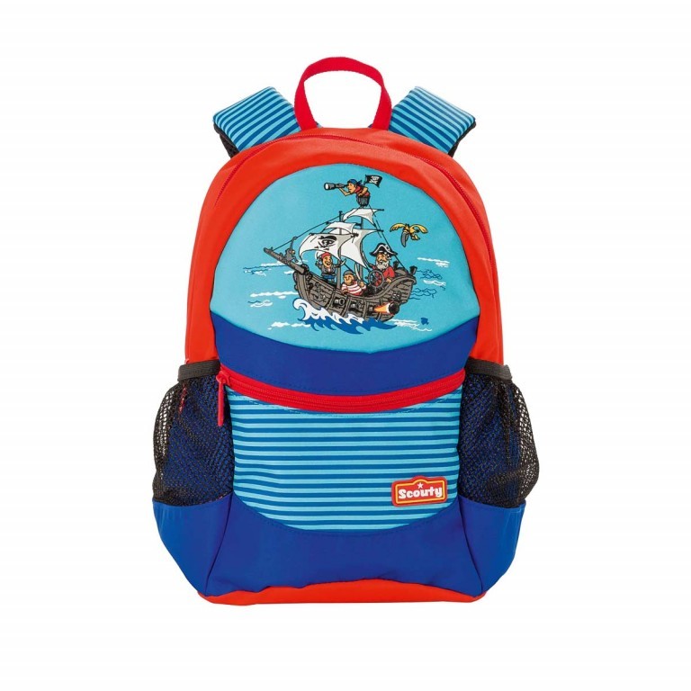 Rucksack Scouty Kinder Pirat, Farbe: blau/petrol, Marke: Scout, EAN: 4007953349152, Abmessungen in cm: 23x30x15, Bild 1 von 1