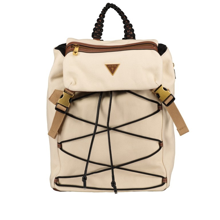 Rucksack Wanderluxe mit Tablet- und Laptopfach Natural, Farbe: beige, Marke: Guess, EAN: 7628067764685, Abmessungen in cm: 30x45x16, Bild 1 von 6