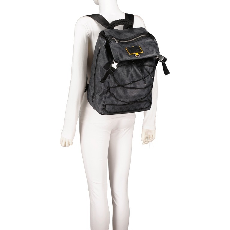 Rucksack Salameda mit Tablet- und Laptopfach Black, Farbe: schwarz, Marke: Guess, EAN: 7628067762902, Abmessungen in cm: 30x45x16, Bild 4 von 6