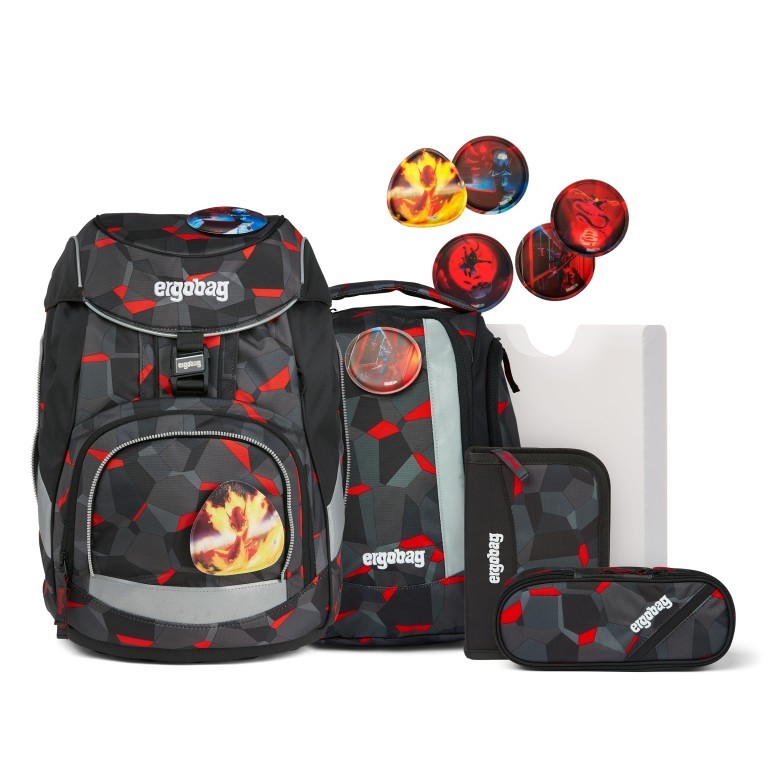 Schulranzen Pack Set 6-teilig Modell 2022 TaekBärdo, Farbe: schwarz, Marke: Ergobag, EAN: 4057081119257, Abmessungen in cm: 25x35x22, Bild 1 von 12