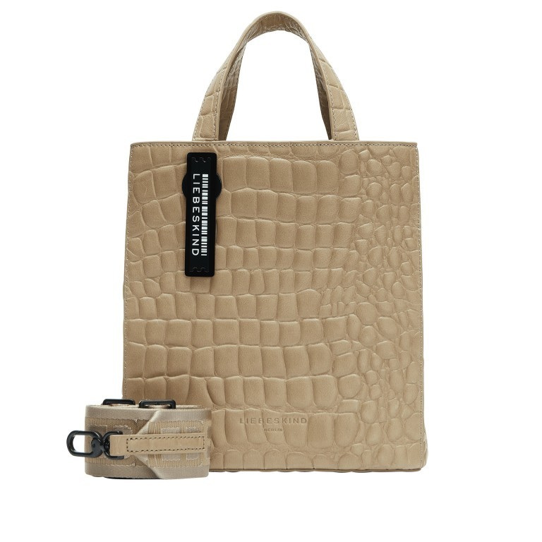 Tasche Paper Bag Waxy Kroko S Dust, Farbe: taupe/khaki, Marke: Liebeskind Berlin, EAN: 4064657448673, Abmessungen in cm: 22x25x11.5, Bild 1 von 5