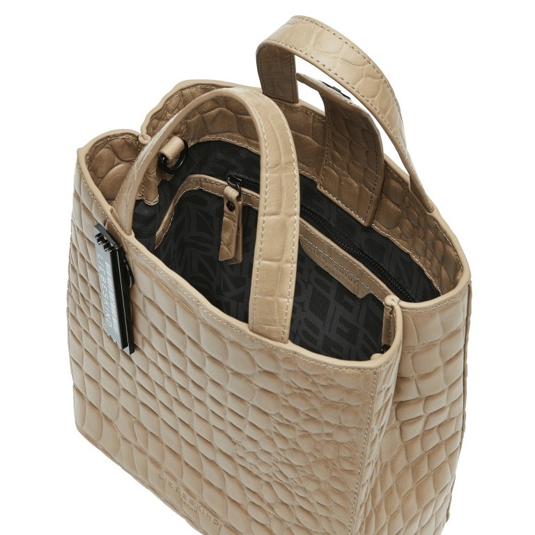 Tasche Paper Bag Waxy Kroko S Dust, Farbe: taupe/khaki, Marke: Liebeskind Berlin, EAN: 4064657448673, Abmessungen in cm: 22x25x11.5, Bild 4 von 5