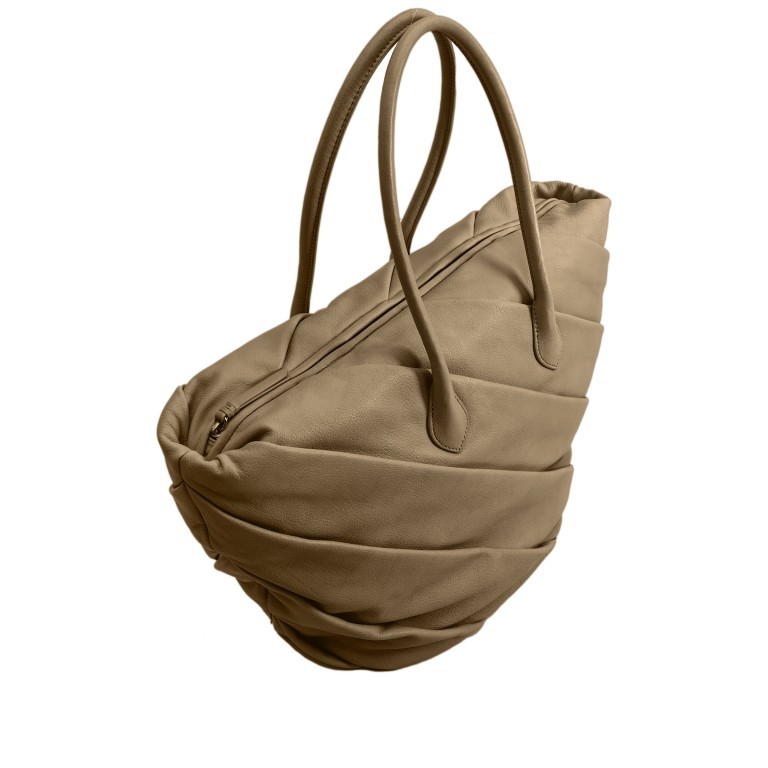 Shopper Soft Volume Noa Grainy Leather Dusty Green, Farbe: taupe/khaki, Marke: Les Visionnaires, EAN: 4260711672705, Abmessungen in cm: 52x56x17, Bild 3 von 7