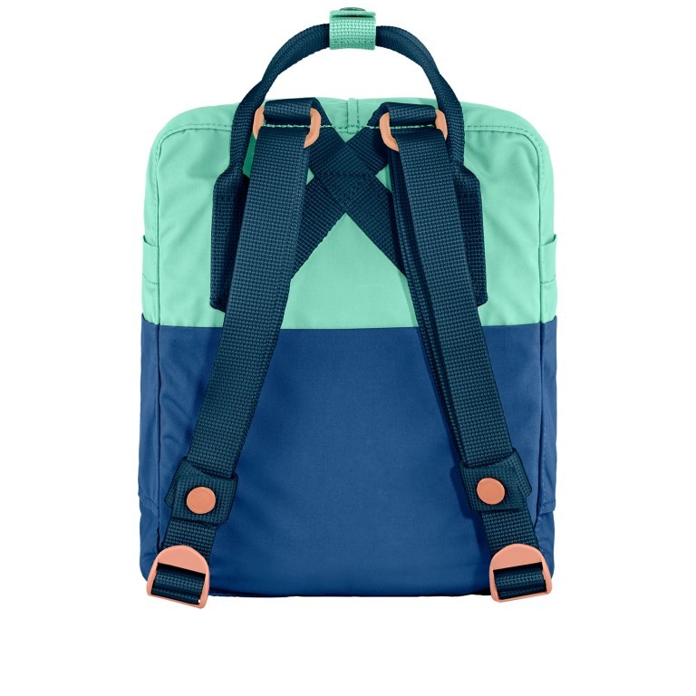 Rucksack Kånken Art Free Horizon Mini Coast Line Sky, Farbe: blau/petrol, Marke: Fjällräven, EAN: 7323450749071, Abmessungen in cm: 20x29x13, Bild 2 von 12