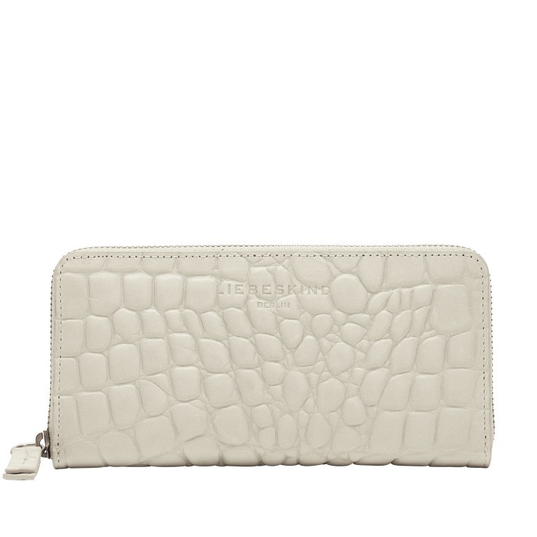 Geldbörse Waxy Kroko Gigi Wallet mit RFID-Schutz Pale Moon, Farbe: beige, Marke: Liebeskind Berlin, EAN: 4064657447454, Abmessungen in cm: 19x9.5x2.5, Bild 1 von 4