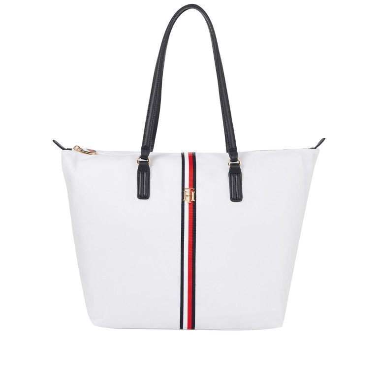 Shopper Poppy Tote Bag White Corporate, Farbe: weiß, Marke: Tommy Hilfiger, EAN: 8720116547931, Abmessungen in cm: 48x32x14, Bild 1 von 3