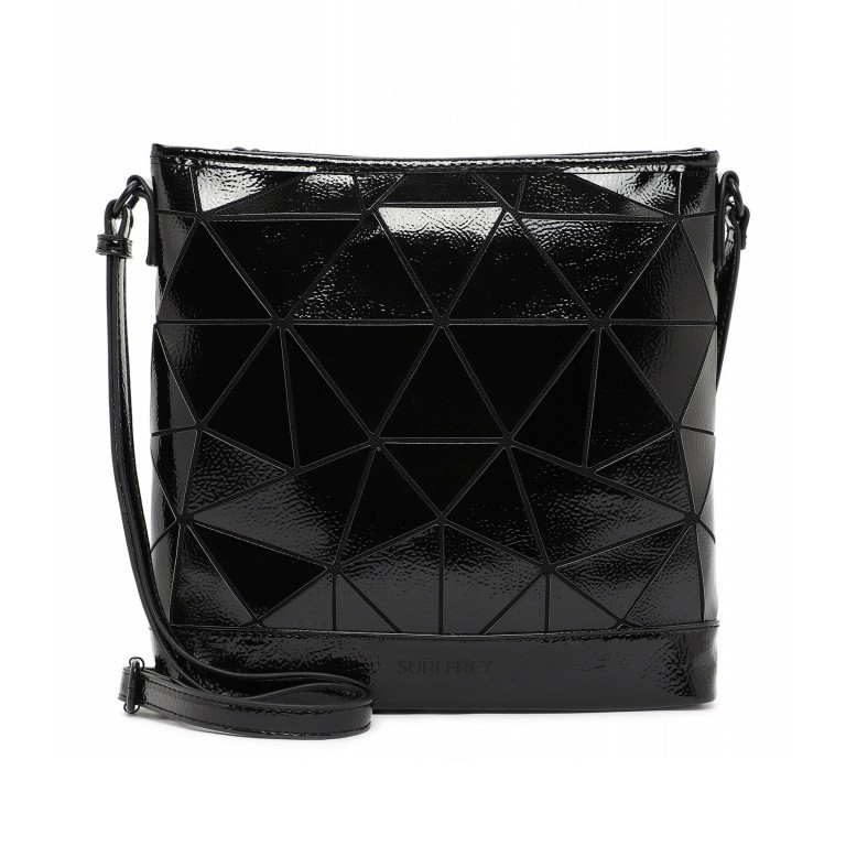 Umhängetasche Jessy-Lu 18043 Black Lack, Farbe: schwarz, Marke: Suri Frey, EAN: 4056185137501, Abmessungen in cm: 27x28x7, Bild 1 von 7