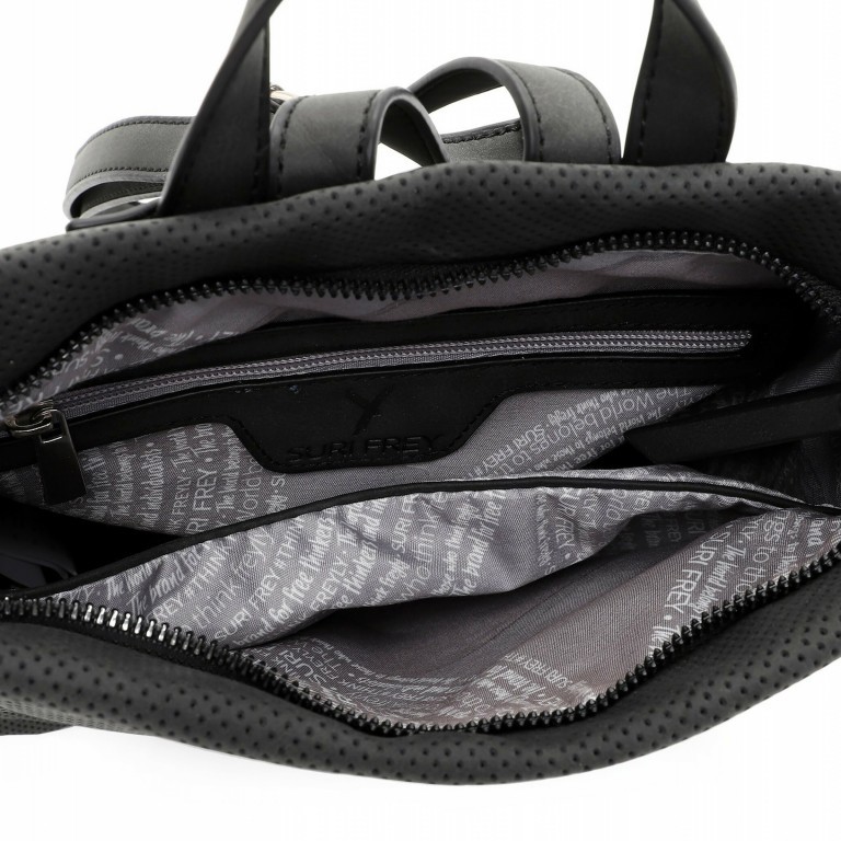 Rucksack / Beuteltasche Romy 13135 Black, Farbe: schwarz, Marke: Suri Frey, EAN: 4056185153099, Abmessungen in cm: 25.5x31.5x8, Bild 4 von 5