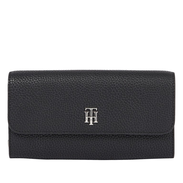 Geldbörse Element Large Flap Wallet Black, Farbe: schwarz, Marke: Tommy Hilfiger, EAN: 8720116546446, Abmessungen in cm: 19x10x3.5, Bild 1 von 3