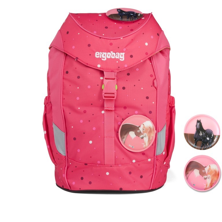 Kinderrucksack Mini Urlaub auf dem ReitBärhof, Farbe: rosa/pink, Marke: Ergobag, EAN: 4057081120338, Abmessungen in cm: 20x30x17, Bild 1 von 4