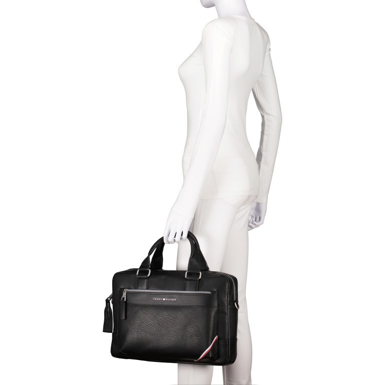 Aktentasche Slim Computer Bag mit Laptopfach 15.6 Zoll Black, Farbe: schwarz, Marke: Tommy Hilfiger, EAN: 8720116553949, Bild 4 von 9